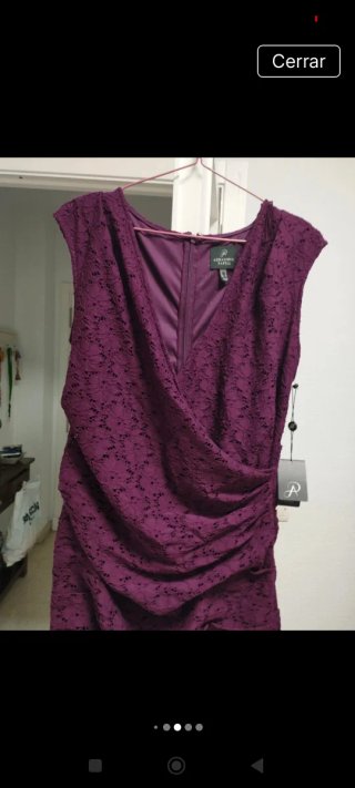 Vestido Adrianna Papell Morado Talla 40