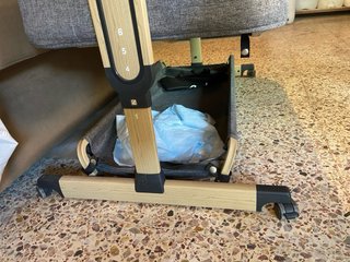 Cuna de bebé colecho gris y madera