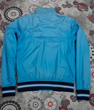 Giubbotto K-Way impermeabile azzurro