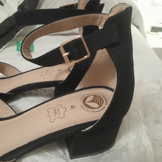 Sandalias tacón negras talla 40