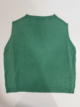 Chaleco Top Verde Menta de Punto – Talla Única