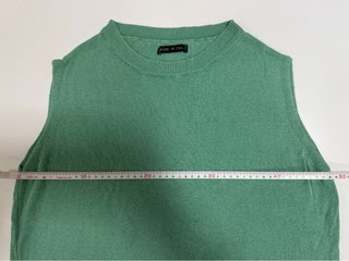 Chaleco Top Verde Menta de Punto – Talla Única