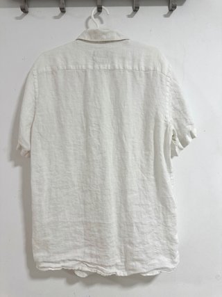 Massimo Dutti Camisa Blanca Lino – Talla L