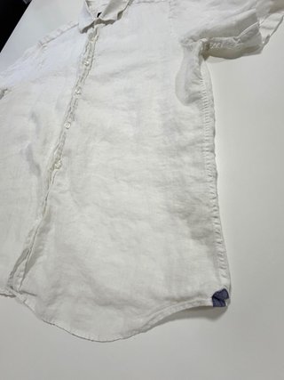 Massimo Dutti Camisa Blanca Lino – Talla L