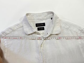 Massimo Dutti Camisa Blanca Lino – Talla L