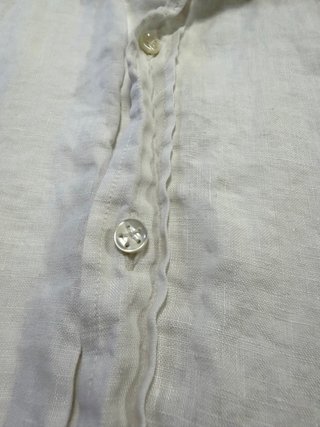 Massimo Dutti Camisa Blanca Lino – Talla L