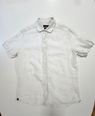 Massimo Dutti Camisa Blanca Lino – Talla L