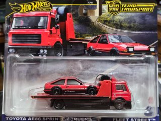 Hotwheels Toyota AE86 Sprinter Trueno Team Transpo