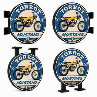 Cartel Luminoso Torrot Mustang LED