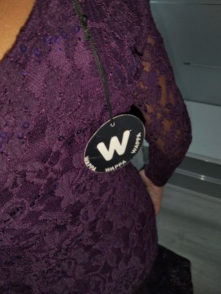 Vestido fiesta morado lentejuelas