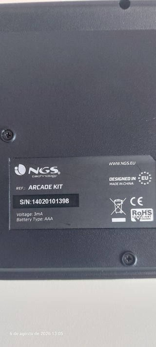 Kit Teclado y Ratón NGS Arcade Inalámbrico