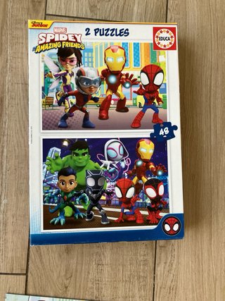 2 Puzzles Spiderman 48 piezas Amazing Friend Educa