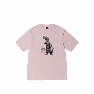 Camiseta Stüssy Big & Meaty Dinosaurio Rosa