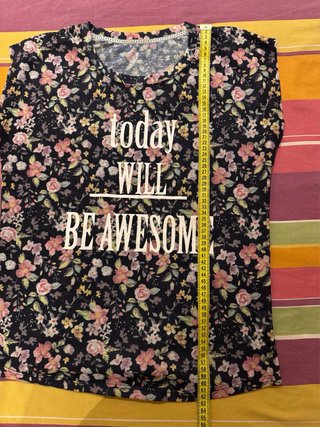 Camiseta floral Today will be awesome