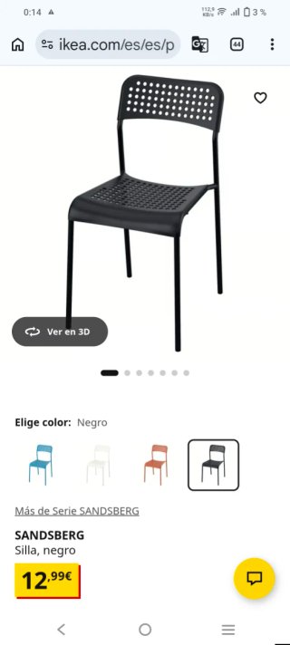 Sillas IKEA SANDSBERG Negra