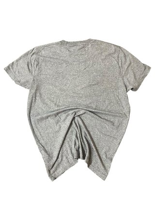 Camiseta Hollister gris logo bordado