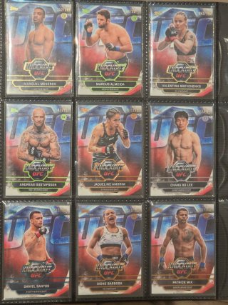 Lote Tarjetas UFC Knockouts numerados