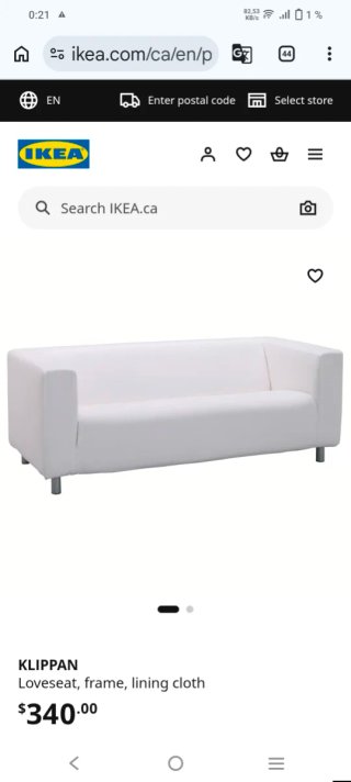 Sofá IKEA KLIPPAN Blanco