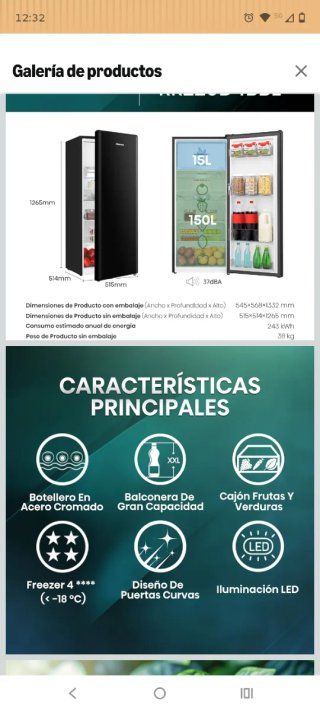 Nevera Hisense Negra
