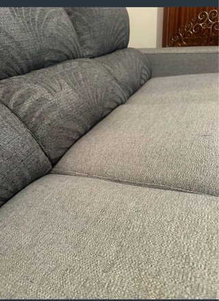 Sofá chaise longue extensible gris