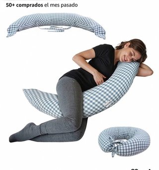 Cojín de Lactancia y XXL, 3 en 1, Funda 100%...