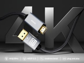Cable BENFEI DisplayPort a HDMI 4K 1.8M 24 Kilates