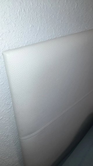 Cabecero de cama blanco polipiel