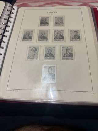 Hojas Sellos Leuchtturm España 1976 al 1982