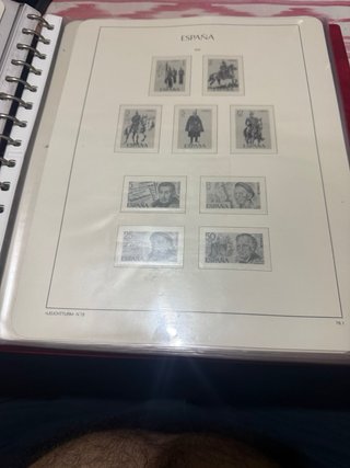 Hojas Sellos Leuchtturm España 1976 al 1982