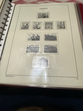 Hojas Sellos Leuchtturm España 1976 al 1982
