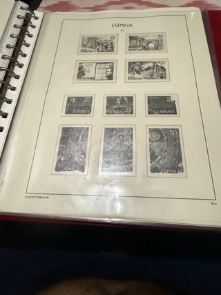 Hojas Sellos Leuchtturm España 1976 al 1982