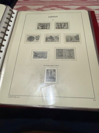 Hojas Sellos Leuchtturm España 1976 al 1982