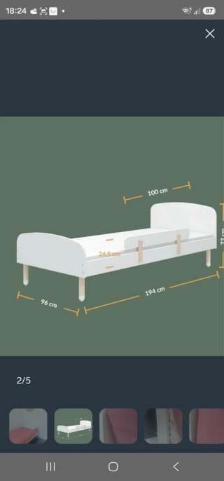 Barrera de cama de madera Flexa