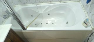 Mueble de baño madera y mármol