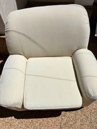 Sillón beige de tela juego de 2