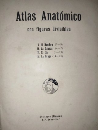 Atlas Anatómico J. F. Schreiber antiguo