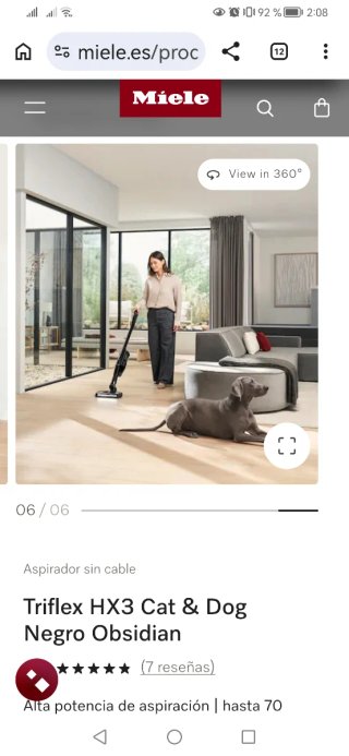 Aspirador Miele Triflex HX3 Cat & Dog