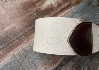 Cinturón Y2K Dolce & Gabbana Marrón/Blanco Talla L