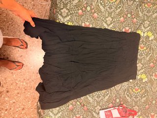 Falda negra larga