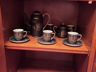 Juego Taza y Platillo Japonés Vintage