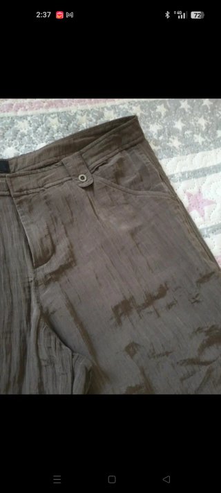 Pantalón Zara Marrón Satinado