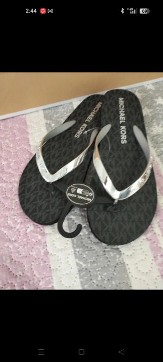 Chanclas Michael Kors Originales Plateadas