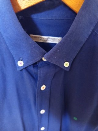 Camisa Purificación García azul hombre