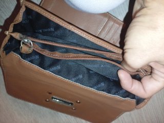 Billetera Piel Nieves Arce Beige/Marrón
