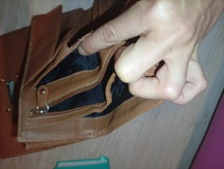 Billetera Piel Nieves Arce Beige/Marrón