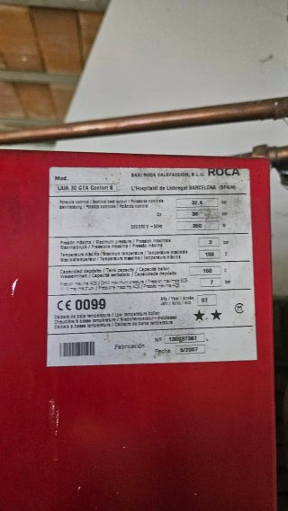 Caldera Gasóleo BaxiRoca + Depósito 1000 litros