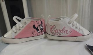 Zapatillas bebé personalizadas Minnie y nombre