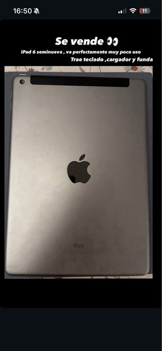 iPad 6ª Gen 128GB + Funda + Teclado