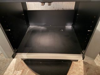 Mesa TV giratoria cristal y madera