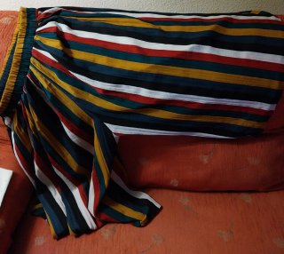 Falda pantalón H&M rayas multicolor